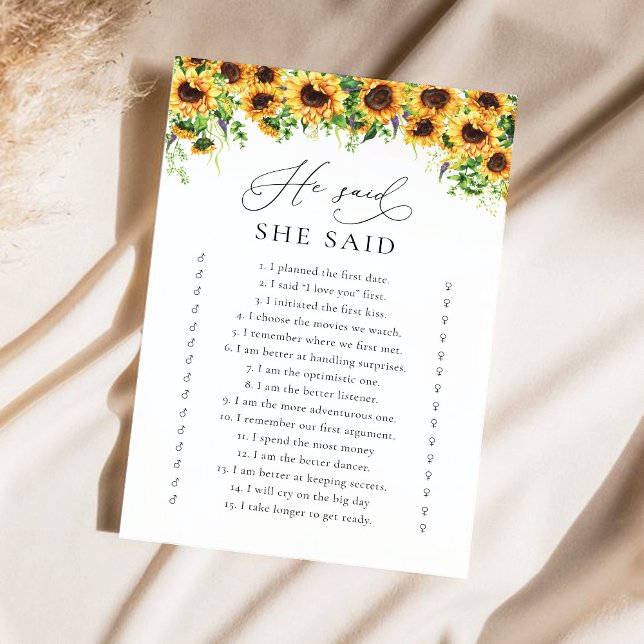 Sonnenblumen-Brautparty-Spiel (Von Creator hochgeladen)