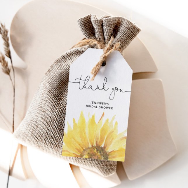 Sonnenblumen-Brautparty vielen Dank Geschenkanhänger (Von Creator hochgeladen)