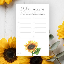 Sonnenblumen Brautparty Wo waren wir?