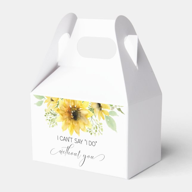 Sonnenblumen Bridesmaid Vorschlag Geschenkboxen Geschenkschachtel (Vorderseite)