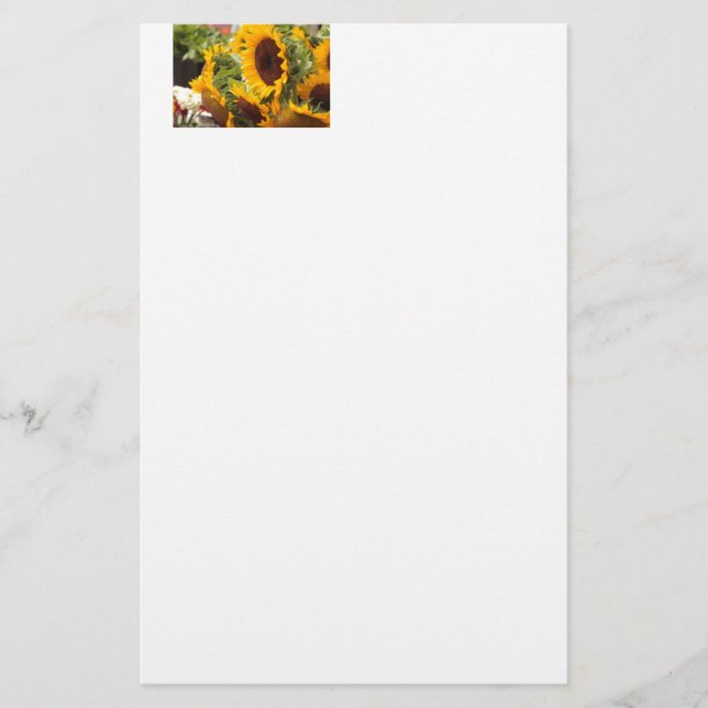 Sonnenblumen! Briefpapier (Vorderseite)