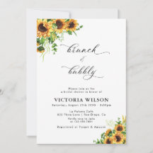 Sonnenblumen-Brunch und sprudelnde Brautparty