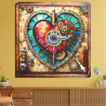 Sonnenblumen-Buntglas-Herz Steampunk-Serie