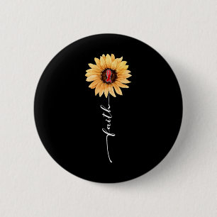 Sonnenblumen Burgund Ribbon Brain Aneurysm Bewusst Button