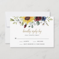 Sonnenblumen Burgund Rose Navy Blue Rustic Hochzei