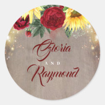 Sonnenblumen Burgundy Floral Rustische Hochzeit im