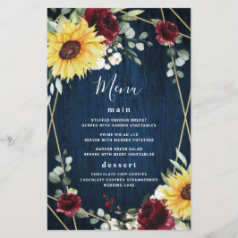 Sonnenblumen Burgundy Rose Hochzeitskarten