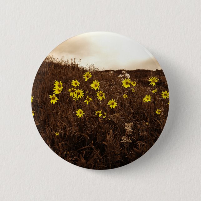 Sonnenblumen Button (Vorderseite)