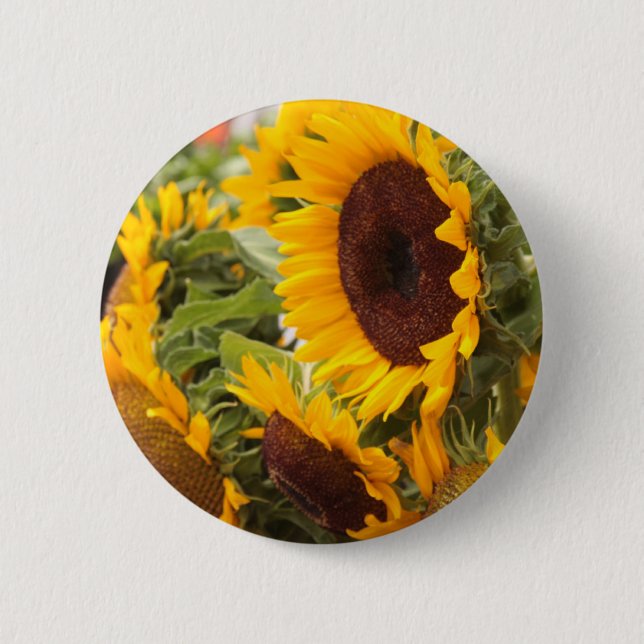 Sonnenblumen Button (Vorderseite)
