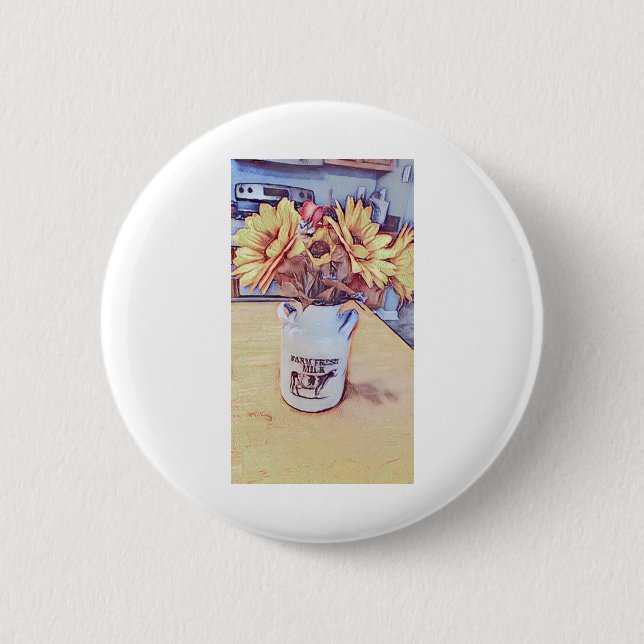 Sonnenblumen Button (Vorderseite)