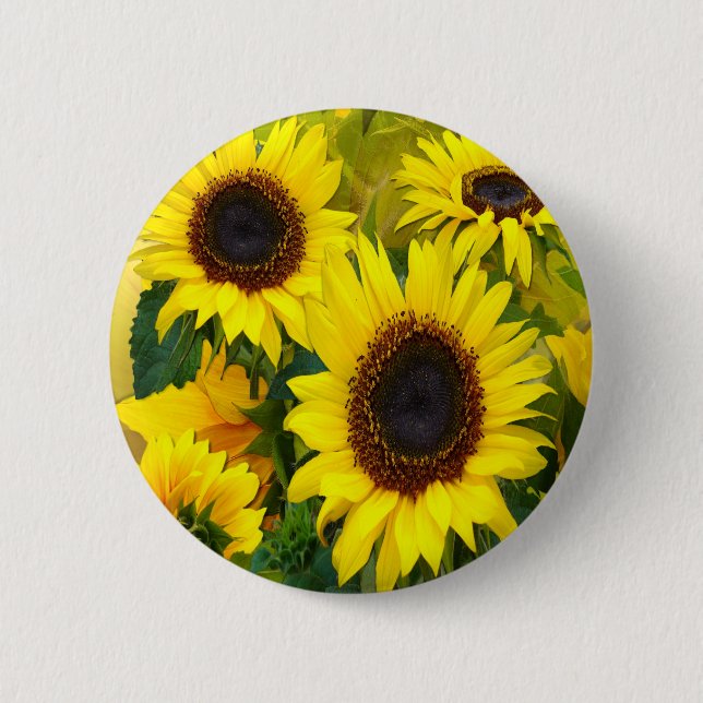 Sonnenblumen Button (Vorderseite)
