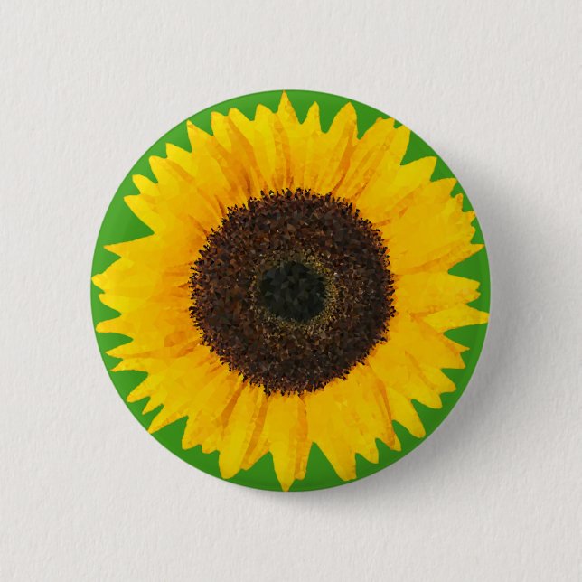 Sonnenblumen-Button Button (Vorderseite)
