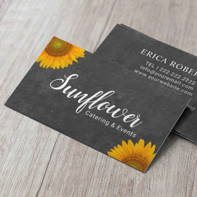 Sonnenblumen Catering & Veranstaltungen Vintag Cha Visitenkarte (Von Creator hochgeladen)