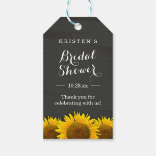 Sonnenblumen Chalkboard Brautparty Vielen Dank Geschenkanhänger