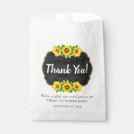 Sonnenblumen Chalkboard Landhaus Vielen Dank Geschenktütchen