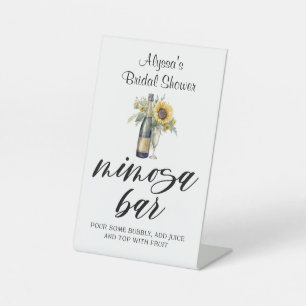 Sonnenblumen & Champagner Mimosa Bar Sign Sockelschild