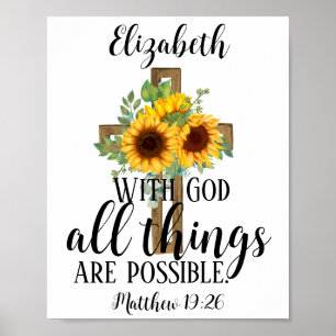 Sonnenblumen Christliche Schrift Alles Mögliche Poster