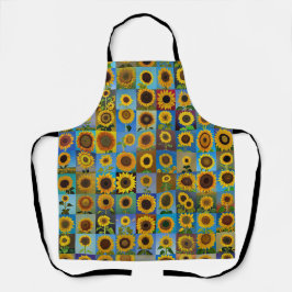 Sonnenblumen-Collage Schürze