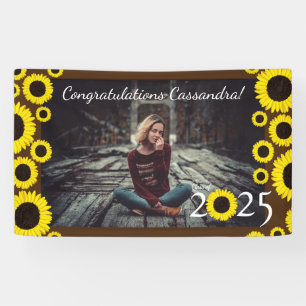 Sonnenblumen Country Graduation Party Braun Banner