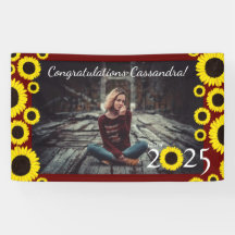 Sonnenblumen Country Graduation Party Maroon