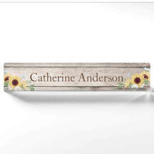 Sonnenblumen Country Western Schreibtisch Name Pla Namensplakette