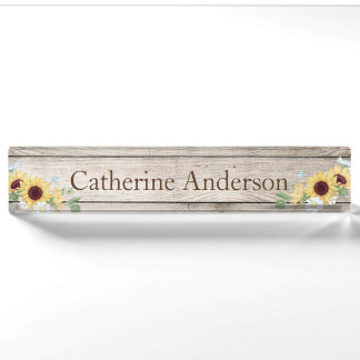 Sonnenblumen Country Western Schreibtisch Name Pla Namensplakette