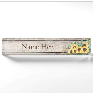 Sonnenblumen Country Western Schreibtisch Name Pla Namensplakette