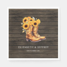 Sonnenblumen Cowboy Boots Barn Wood Western Hochze