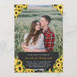 Sonnenblumen Custom Foto Hochzeit Einladung