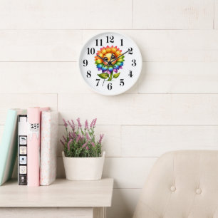 Sonnenblumen-Cutie-Wanduhr Uhr