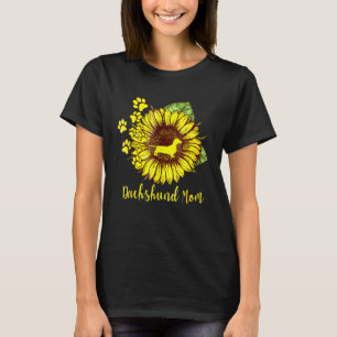 Sonnenblumen Dackel Mama Hunde Mama Cool vorhanden T-Shirt