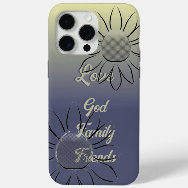 Sonnenblumen & Daisies Liebe Gott Familie Freunde  Case-Mate iPhone Hülle (Rückseite)