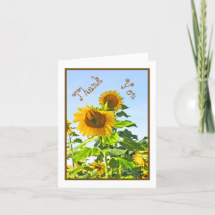 SONNENBLUMEN/DANKE/KUNSTBARE TEXT DANKESKARTE