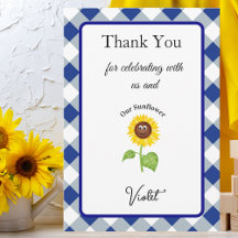 Sonnenblumen Dankeskarte Kinder Geburtstag 