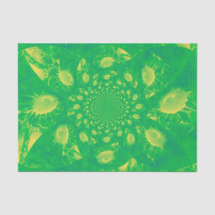 Sonnenblumen Dekor grün gelbe abstrakte Kunst Seidenpapier