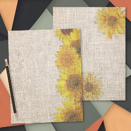 Sonnenblumen Dekoriertes doppelseitiges Scrapbook-