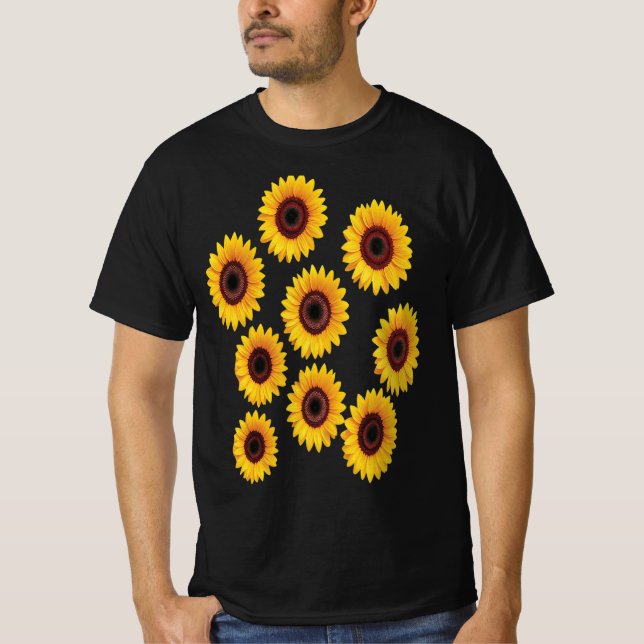 Sonnenblumen-Design T-Shirt (Vorderseite)