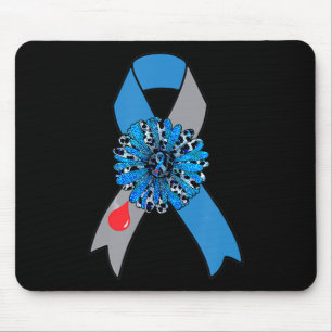 Sonnenblumen Diabetes Awareness Blue Ribbon Suppor Mousepad