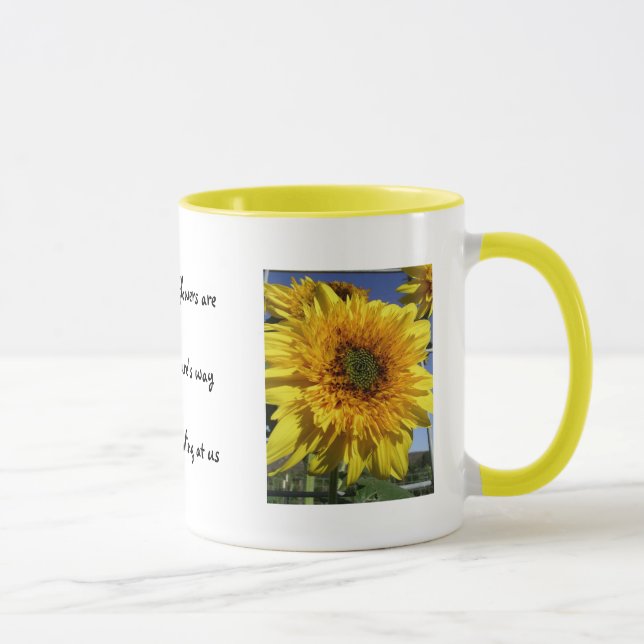 Sonnenblumen, die lächeln tasse (Rechts)