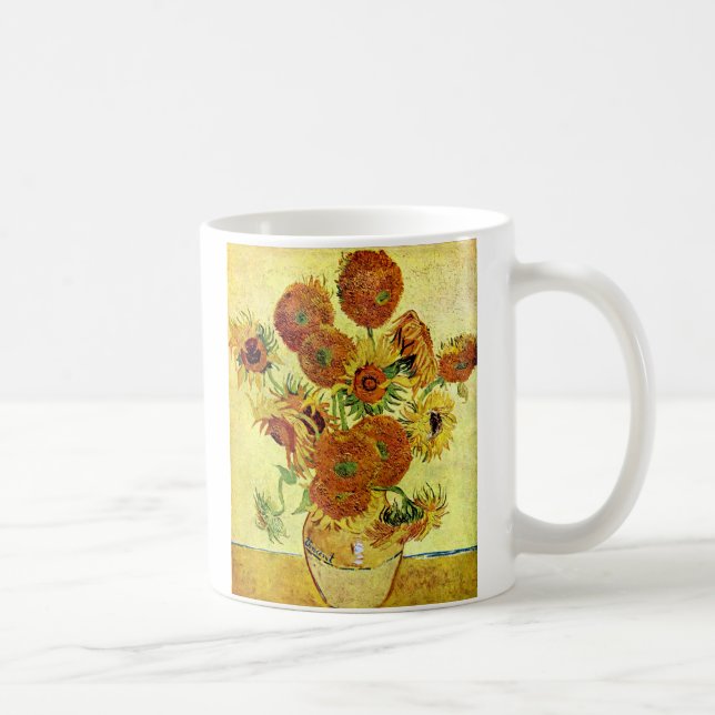 Sonnenblumen, die Van Gogh malen Kaffeetasse (Rechts)