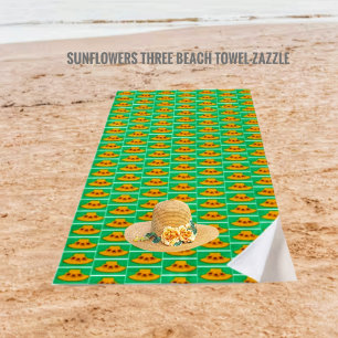 Sonnenblumen Drei Strandtuch