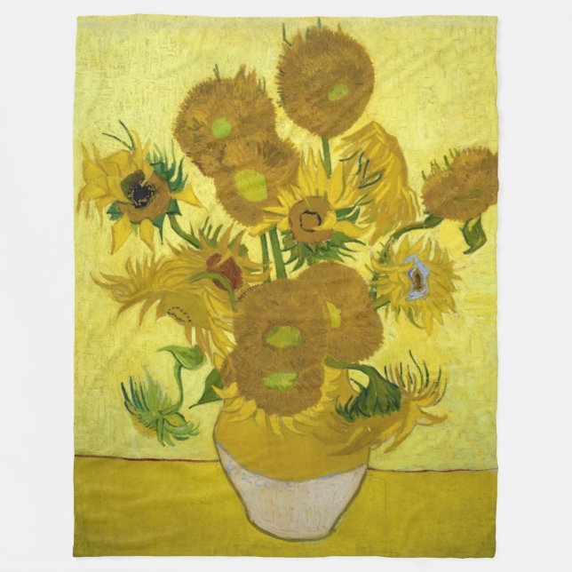 Sonnenblumen durch Vincent van Gogh Fleecedecke (Vorderseite)