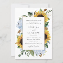Sonnenblumen Dusty Blue Blumen Elegante Hochzeit