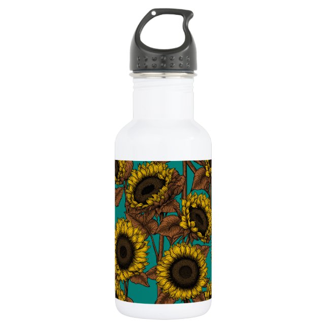 Sonnenblumen Edelstahlflasche (Vorderseite)