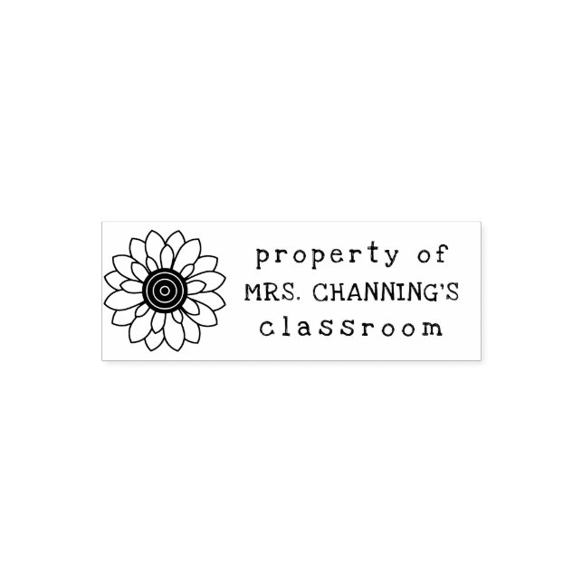 Sonnenblumen-Eigenschaft des Lehrers Permastempel (Design)