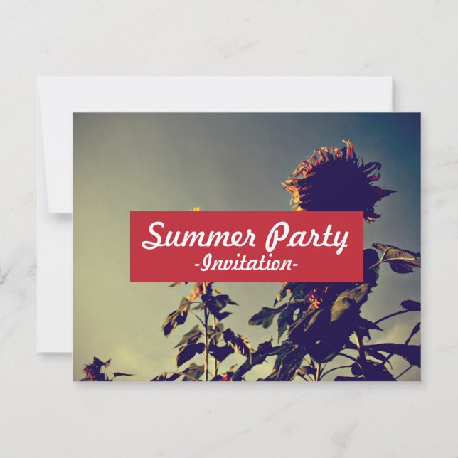 Sonnenblumen Einladung (Vorderseite)