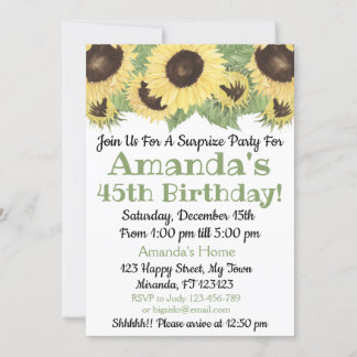 Sonnenblumen Einladung