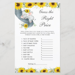 Sonnenblumen Elefantendusche schätzen den richtige