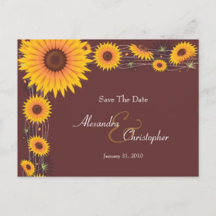 Sonnenblumen Elegante Ankündigung Datum freihalten