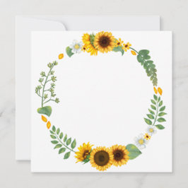 Sonnenblumen elegante rustikale Kreis Hochzeit Ein Einladung